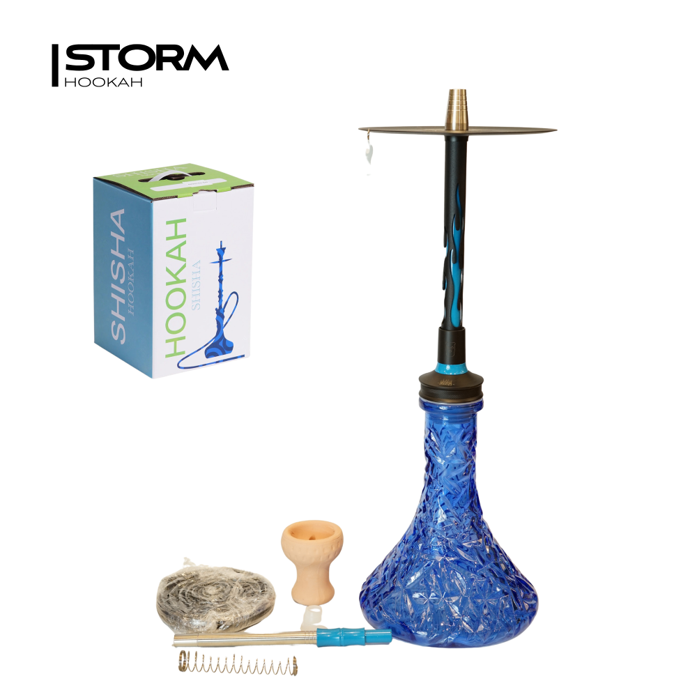 Кальян HOOKAH Revolt Flame Blue (полный комплект, нерж)