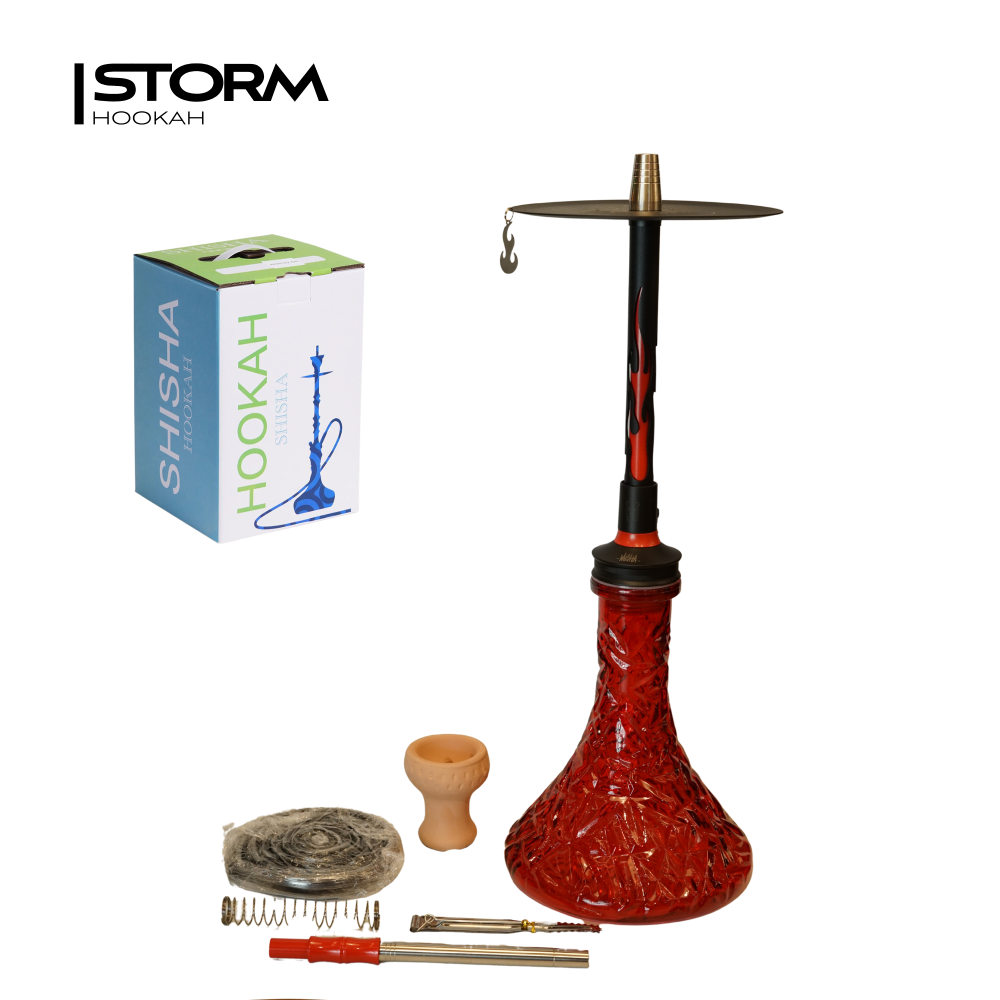 Кальян HOOKAH Revolt Flame Red (полный комплект, нерж)