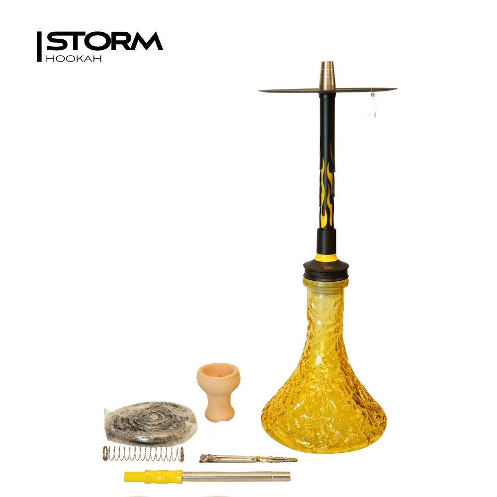 Кальян HOOKAH Revolt Flame Yellow (повний комплект, нерж)