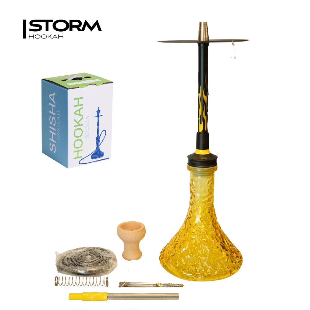 Кальян HOOKAH Revolt Flame Yellow (повний комплект, нерж)
