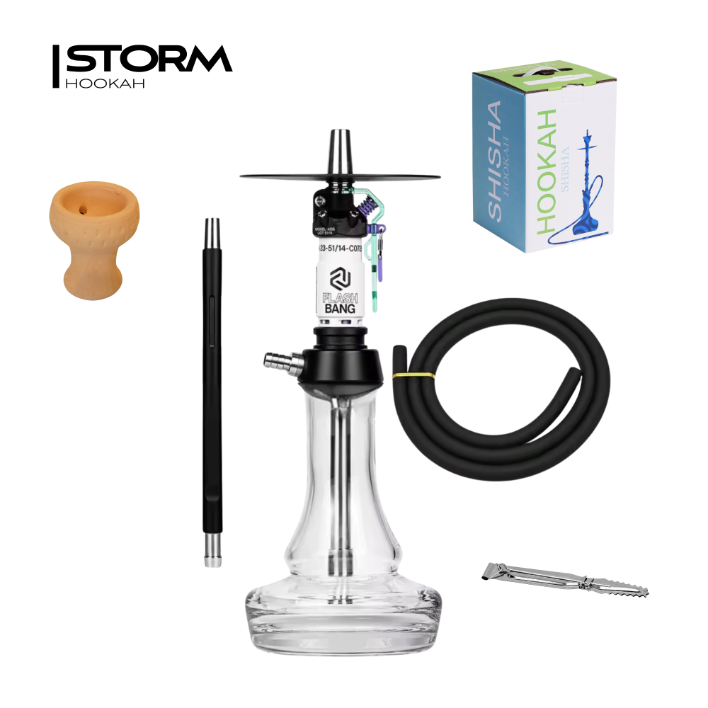 Кальян HOOKAH WHITE Flash Bang Green (повний комплект, нерж)