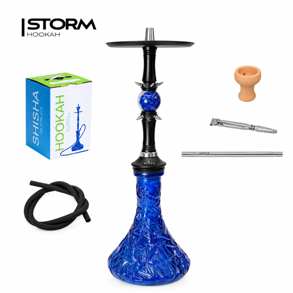 Кальян HOOKAH Sphere Blue-Silver (полный комплект, нерж)