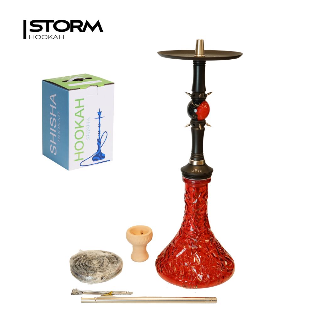 Кальян HOOKAH Sphere Black-Red (полный комплект, нерж)