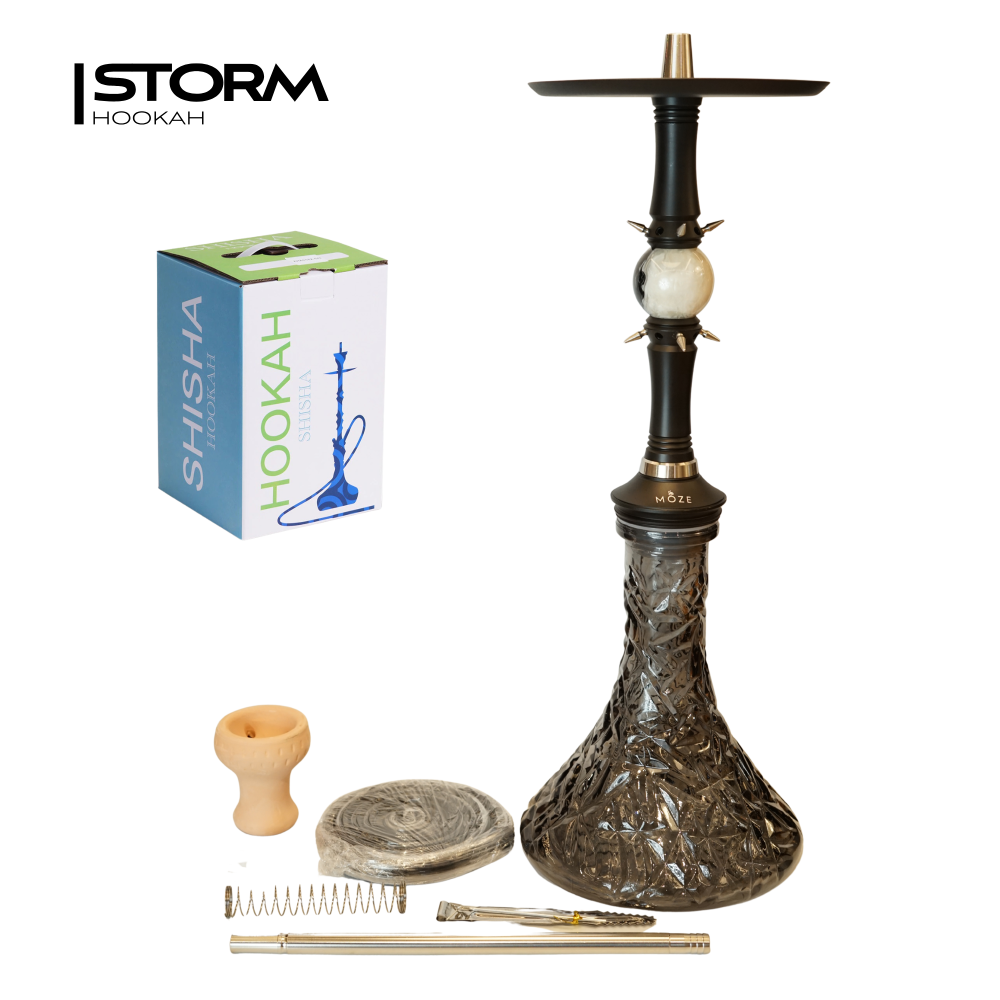 Кальян HOOKAH Sphere Black-Silver (полный комплект, нерж)
