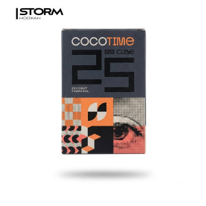 Уголь кокосовый COCOTIME 25 мм, 1 кг / 72 шт, в упаковке