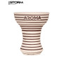 Чаша Aroma Hookah Golf – керамическая классика с контрастными белыми линиями