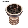 Чаша Aroma Hookah Sierra Glaze Black – классическая чаша из белой глины в глазури