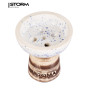 Чаша Aroma Hookah Sierra Glaze White/Blue – классическая чаша из белой глины в глазури