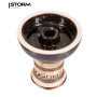 Чаша Aroma Hookah Zulu Glaze Black – фанел-чаша из белой глины в глазури
