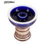 Чаша Aroma Hookah Zulu Glaze Blue – фанел из белой глины в глазури