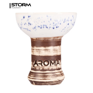 Чаша Aroma Hookah Zulu Glaze White/Blue