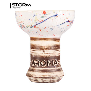 Чаша Aroma Hookah Zulu Glaze White/Red