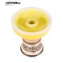 Чаша Aroma Hookah Zulu Glaze Yellow – фанел-чаша из белой глины в глазури