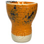 Чаша GrynBowls Turka Mummy White-Orange – классическая «турка» с бело-оранжевым дизайном