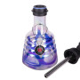 Кальян Amy 026R Black/Blue — матовый с синей колбой