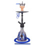 Кальян Amy 026R Black/Blue — матовый с синей колбой