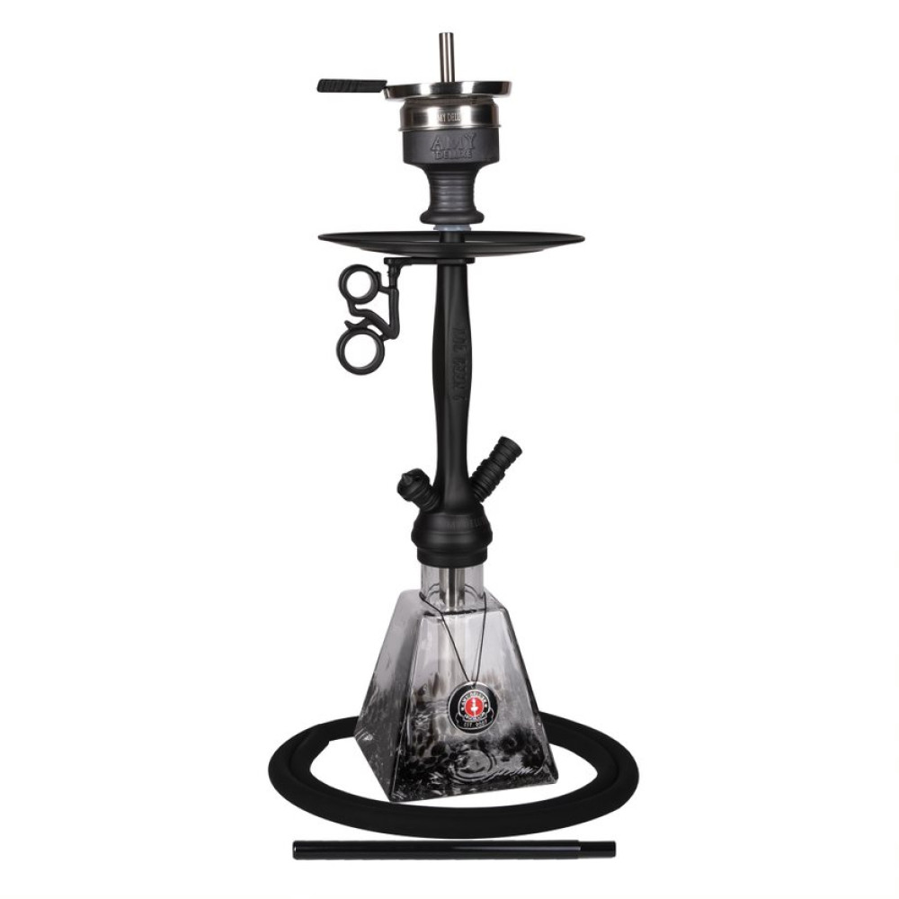 Кальян Amy 038R Black — стильный черный матовый кальян