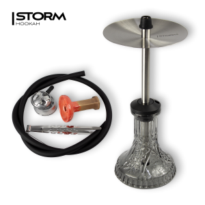 Кальян Storm Hookah mini, Crystal Glass 92C Light Black
